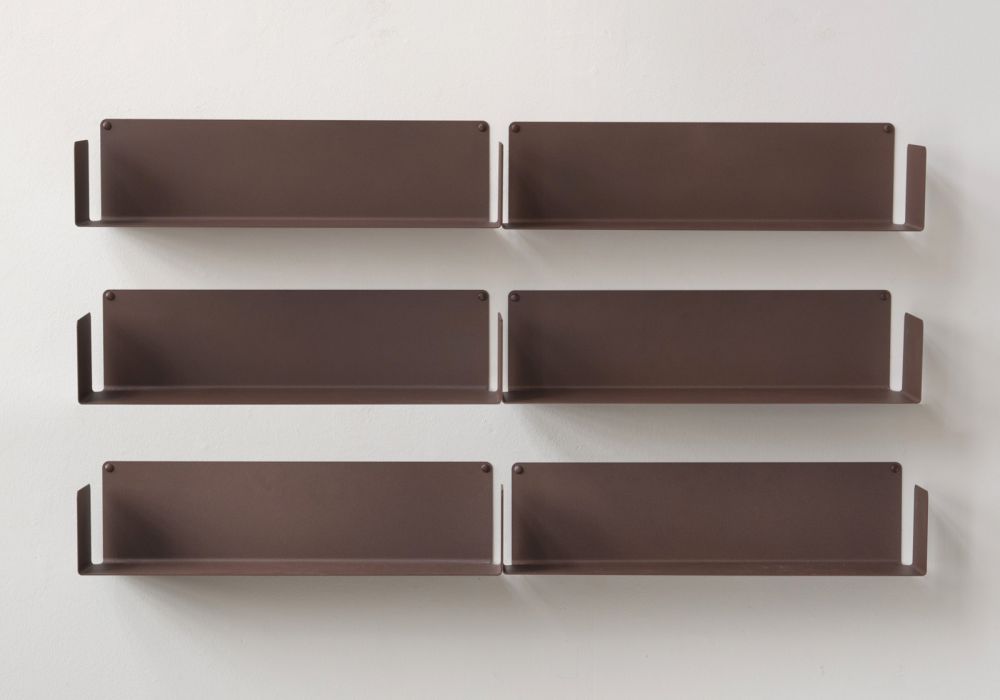 Floating shelves rust colour - 45 x 15 cm - Set of 2 Rust color shelves - 6