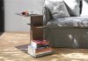 Rust colour Couch table - Paperbacks Side table - 3