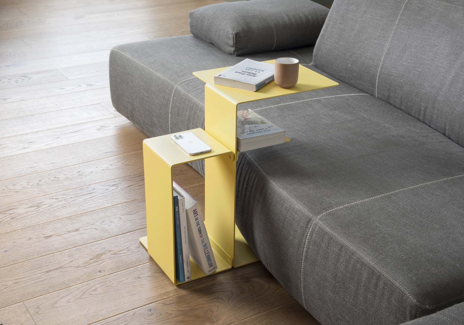 Yellow Couch table - Large Books Side table - 1