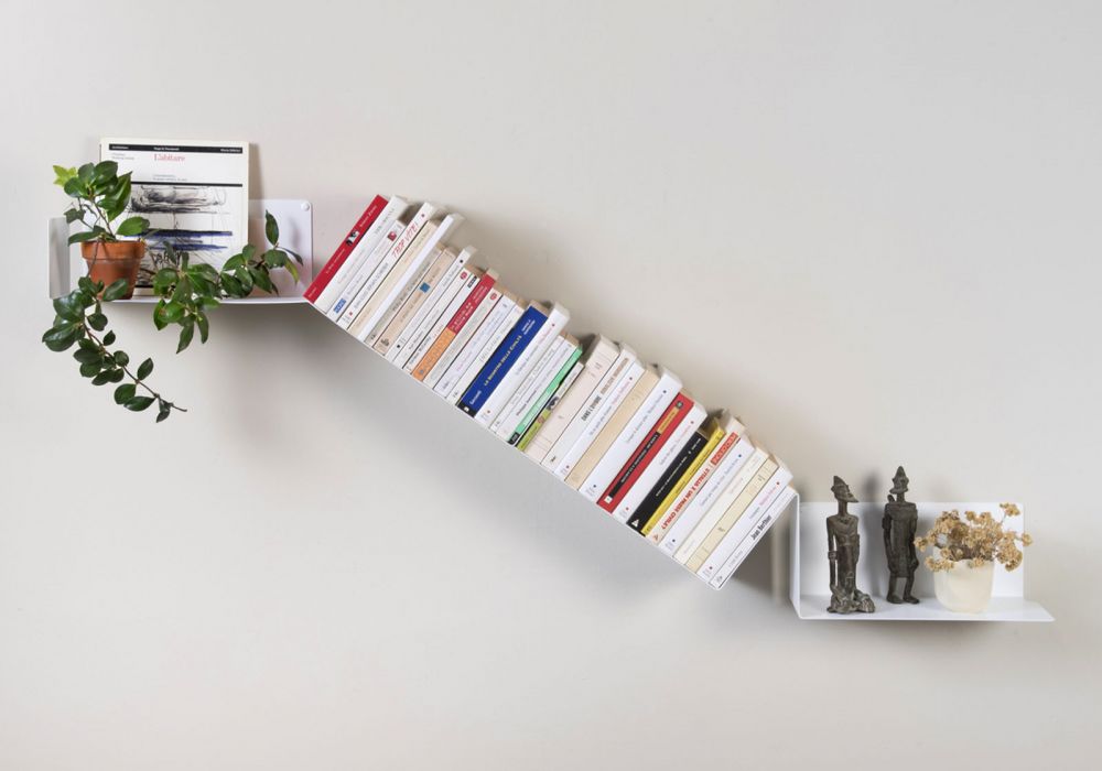 Librería creativa para mujer cuelga pendientes con estantes para libros con  acrílico estampado