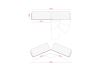 Design bookshelf - White Bookcase metal - L75 cm Max. Bookshelves - 15