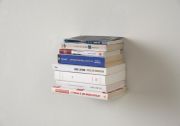 Boekenplank - Kleine onzichtbare boekenplank 12 x 12 cm - Grijs Wandelement voor Boeken - 3