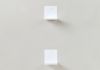 Boekenplank - Kleine onzichtbare boekenplank 12 x 12 cm - Wit - Set van 2 Kleine wandplank - 15