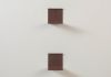 Boekenplank - Kleine onzichtbare boekenplank 12 x 12 cm - Roestkleur - Set van 2 Kleine wandplank - 2