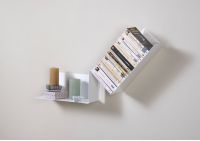 Design bookshelf - White Bookcase metal - Width Max. 33.4 inches Bookshelves - 1