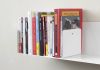 Bookshelf -  Small invisible bookshelf 4,7 x 4,7 inches - White Small shelf - 17