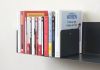 Bookshelf -  Small invisible bookshelf 4,7 x 4,7 inches - Grey - Set of 2 Small shelf - 11