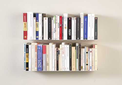 Wall Bookshelves 23,62 inches long - Set of 2 - Metal - White Bookshelves - 1