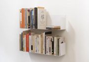 Wall Bookshelves 17,71 inches long - Set of 2 - Metal - White Bookshelves - 1