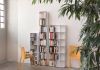 Libreria arredamento 30 cm - metallo bianco - 2 livelli Libreria design - 8