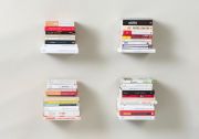 Étagère livres - Petite étagère invisible 12 x 12 cm - Blanc - Lot de 4 Petite étagère - 13