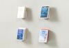 Étagère livres - Petite étagère invisible 12 x 12 cm - Blanc - Lot de 4 Petite étagère - 4