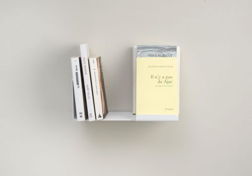 Support pour livre - 30 x 15 cm - Blanc - Gauche Petite étagère - 1