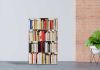Bücherregal weiß 4 ablagen 60 cm Bücherschrank - 1