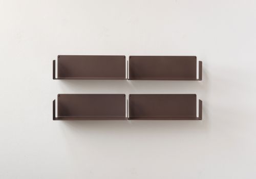 Floating shelves rust colour - 45 x 15 cm - Set of 4 Rust color shelves - 1