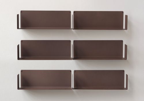 Mensola modulare color ruggine - 45 x 15 cm - Set di 6 Mensole color ruggine - 1