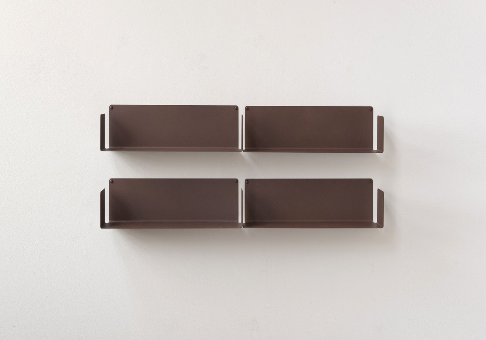 Wall bookshelf rust colour - 45 x 15 cm - Lot de 4 Rust color shelves - 2