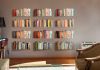 Bücherregal - Weiß Bücherschrank Metall 45 cm - Satz von 12 Designer-Wandboard - 1