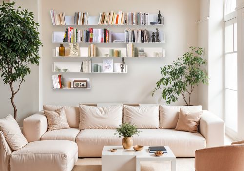 Bücherregal - Weiß Bücherschrank Metall 45 cm - Satz von 12 Bücherregal - 1