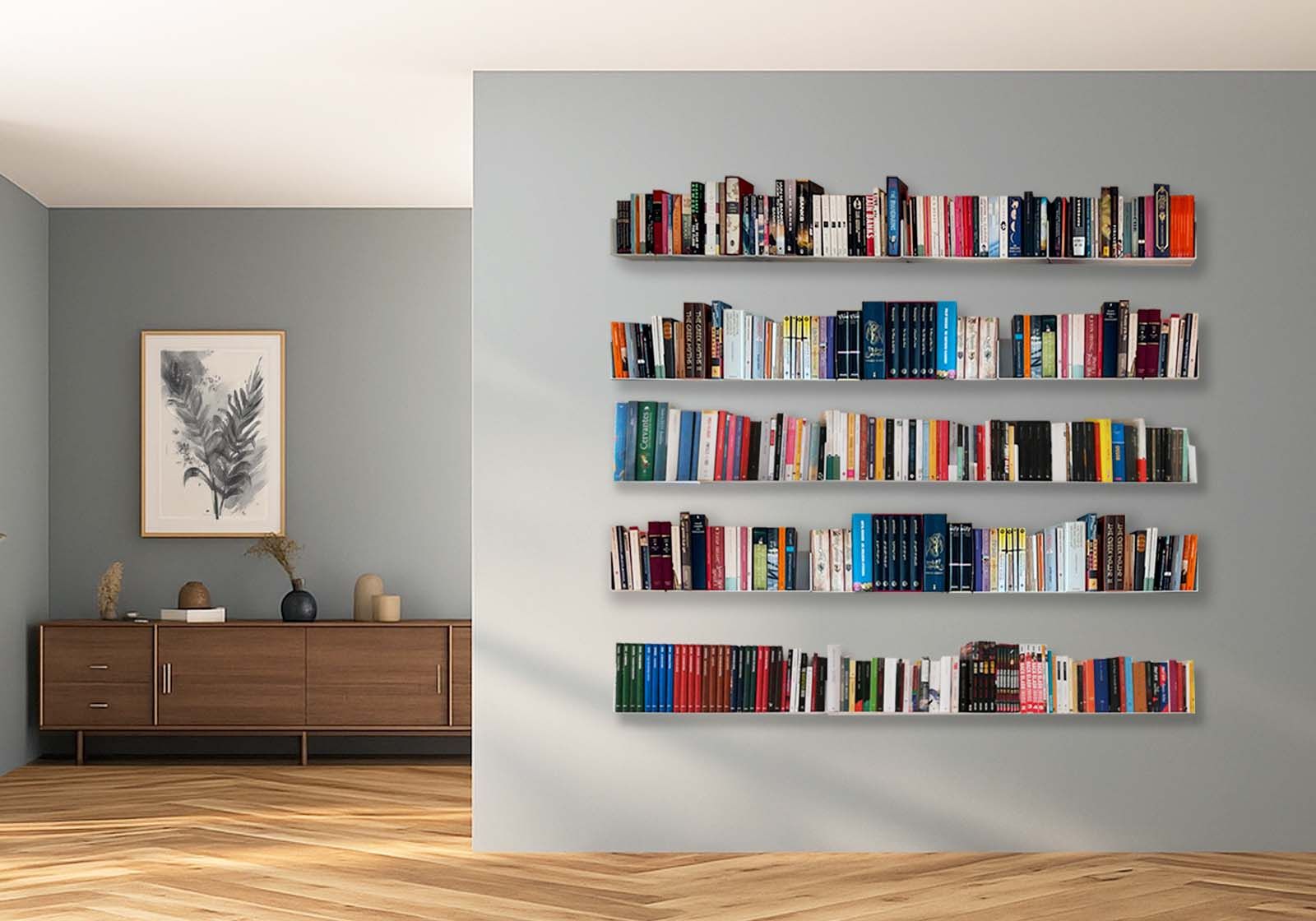 Wandplank - 60 x 15 cm - Set van 18 Boekenplank - 1