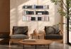 Bookcase JUDD Gray - 5 shelves - 60 cm Wall bookcase - 6