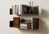 Bücherregale 60 x 15 cm - Industrie-Schwarz - Satz von 2 - Stahl Bücherregal - 1
