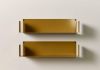 Wall Bookshelf 23,62 in - Antique Gold - Set of 2 - Steel Bookshelves - 3