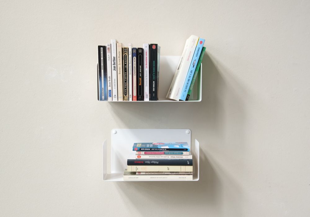 Petites étagères flottantes blanches pour livres
