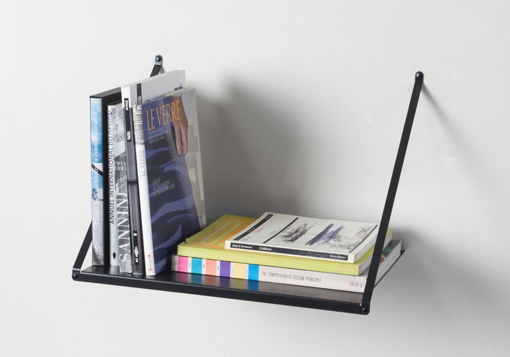 Hanging Wall Shelf 50 x 35 cm - Black Steel Hanging wall shelves - 1