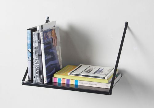hanging wall shelf 50 x 35 cm - black steel Hanging wall shelves - 1