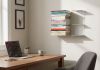 Vertical Bookshelf 17,7 in - Wall-Mounted Bookcase Bookshelves - 3