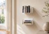 Small white wall shelf 30 cm – Hidden fixing – Set of 2 Invisible Bookshelves - 2