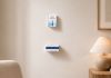 Small white shelf - invisible - 4,7 x 4,7 inches - Set of 2 White floating shelf - 5