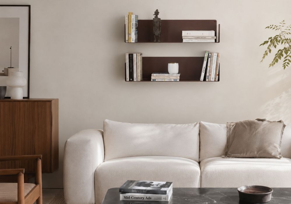 Roestkleurig Wandplank - 60 x 15 cm  Set van 2 Roestkleurige Wandplanken - 9