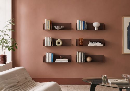 Roestkleurig Wandplank - 60 x 15 cm  Set van 6 Roestkleurige Wandplanken - 1