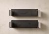 Wall Bookshelf 60 × 15 cm - Industrial Black - Set of 2 - Steel Coloured Wall Shelves - 3