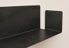 Wall Bookshelf 60 × 15 cm - Industrial Black - Set of 2 - Steel Coloured Wall Shelves - 10
