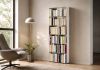 Bibliothèque blanche 60 cm - metal - 6 niveaux Bibliothèque - 1
