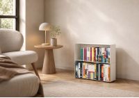 Libreria arredamento 60 cm - metallo bianco - 2 livelli Libreria design - 1