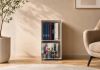Libreria arredamento 30 cm - metallo bianco - 2 livelli Libreria design - 1