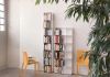 Bücherregal 30 cm - weißes Metall - 4 Ebenen Bücherschrank - 5