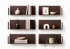 Wall bookshelf rust colour - 45 x 15 cm - Set of 6 Bookshelves - 1