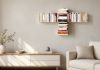 Bücherregal "TUS" - 60x105 cm - Stahl Bücherregal wand - 1