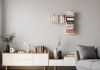 Mensola per libri "T" asimmetrica SINISTRA - 60x60 cm - Acciaio Libreria a parete - 5