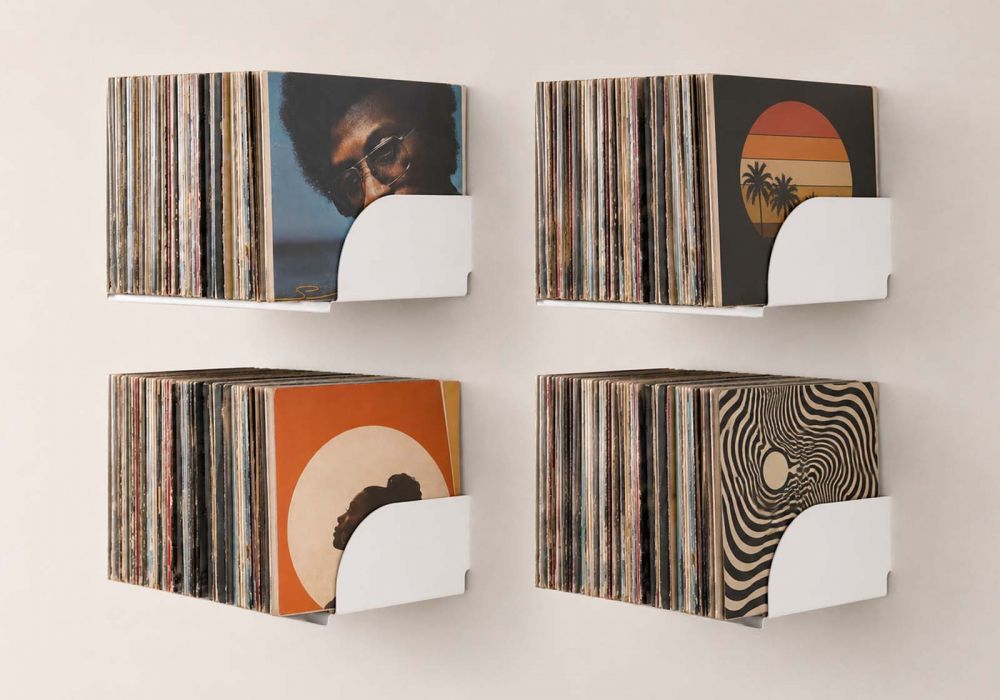 Juego de 4 Estanterías para almacenar vinilos "UBD" Estanterías para vinilos - 1