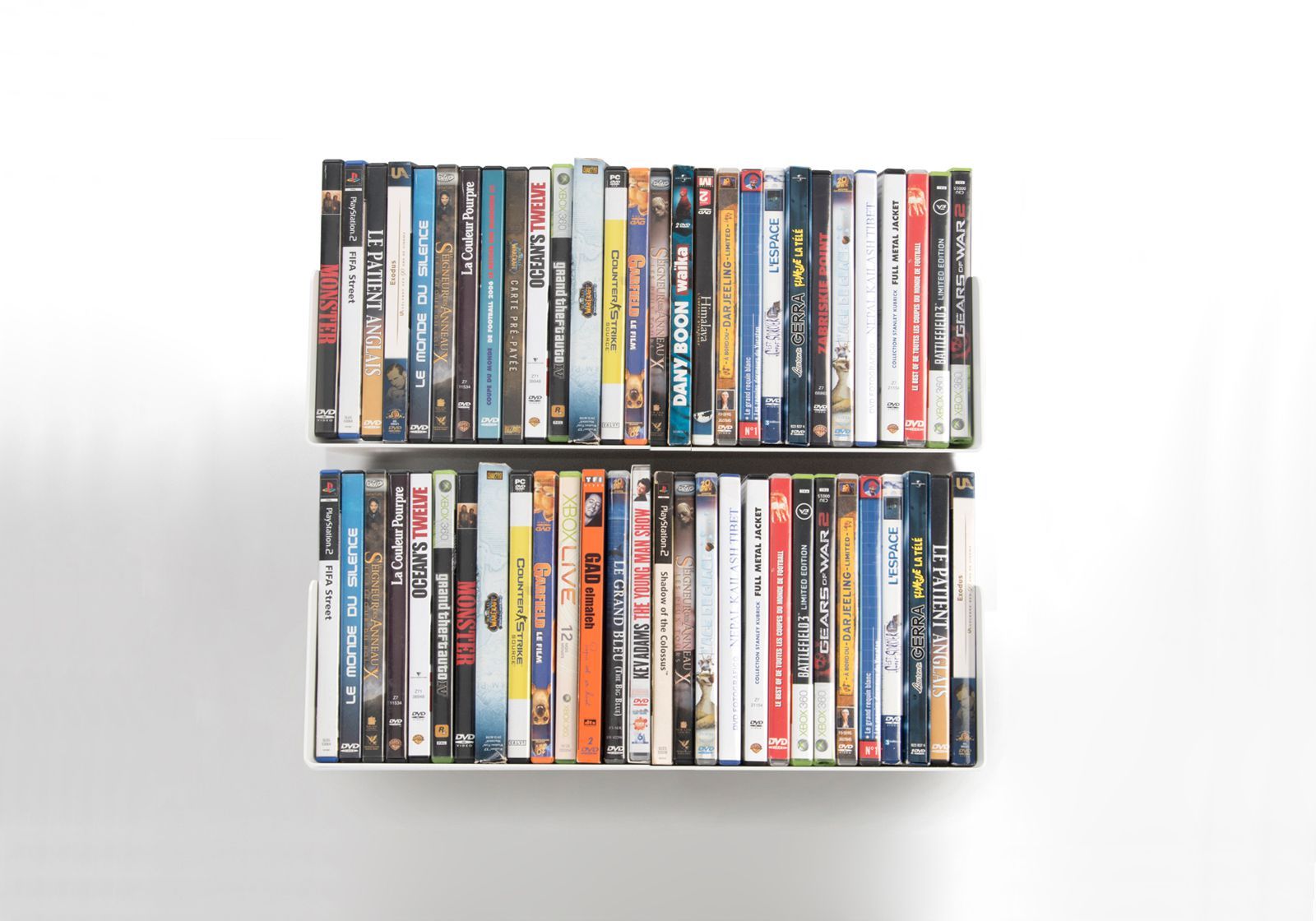 Étagère range DVD USDVD - Lot de 2