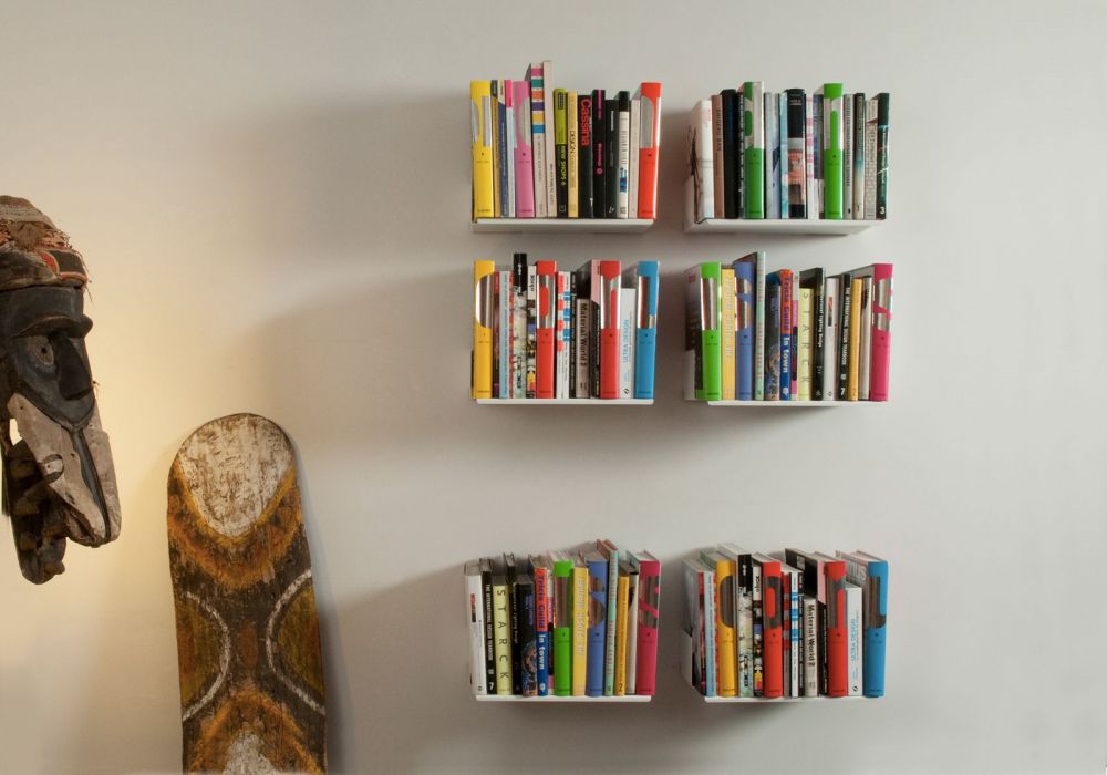 Wall Bookshelf 45 X 25 Cm Set Of 6, Wall Book Shelves Designs