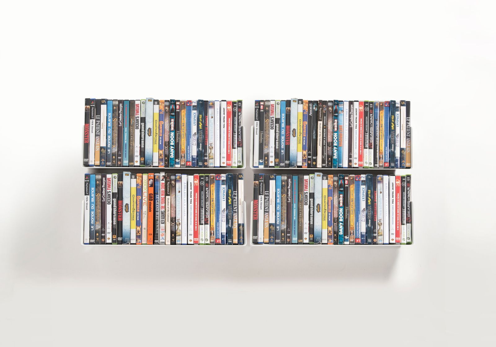 Dvd Storage Set Of 4 Usdvd, Dvd Storage Bookcase