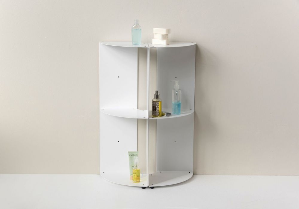 Eck Badregal DANgolo - Stahl - 25x25x70cm