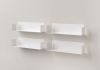 Mensola modulare "U" - 60 cm - Set di 4 - Acciaio